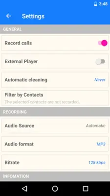 MP3 Call Recorder android App screenshot 0