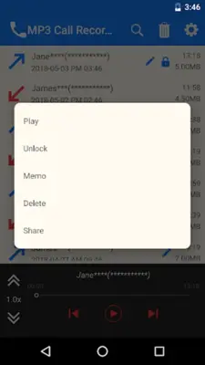 MP3 Call Recorder android App screenshot 4
